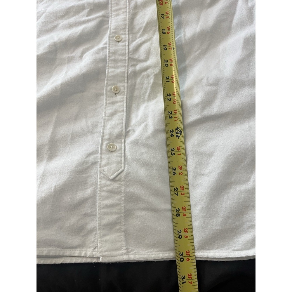 Outerknown Blanket Shirt Mens Large White Organic Cotton Twill Flannel - Picture 3 of 7